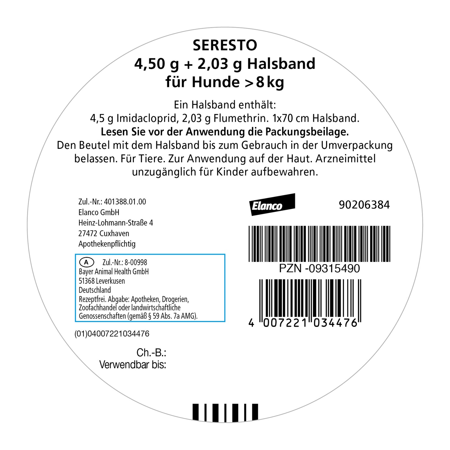 Seresto Halsband für große Hunde | ab 8 kg - 1 St.