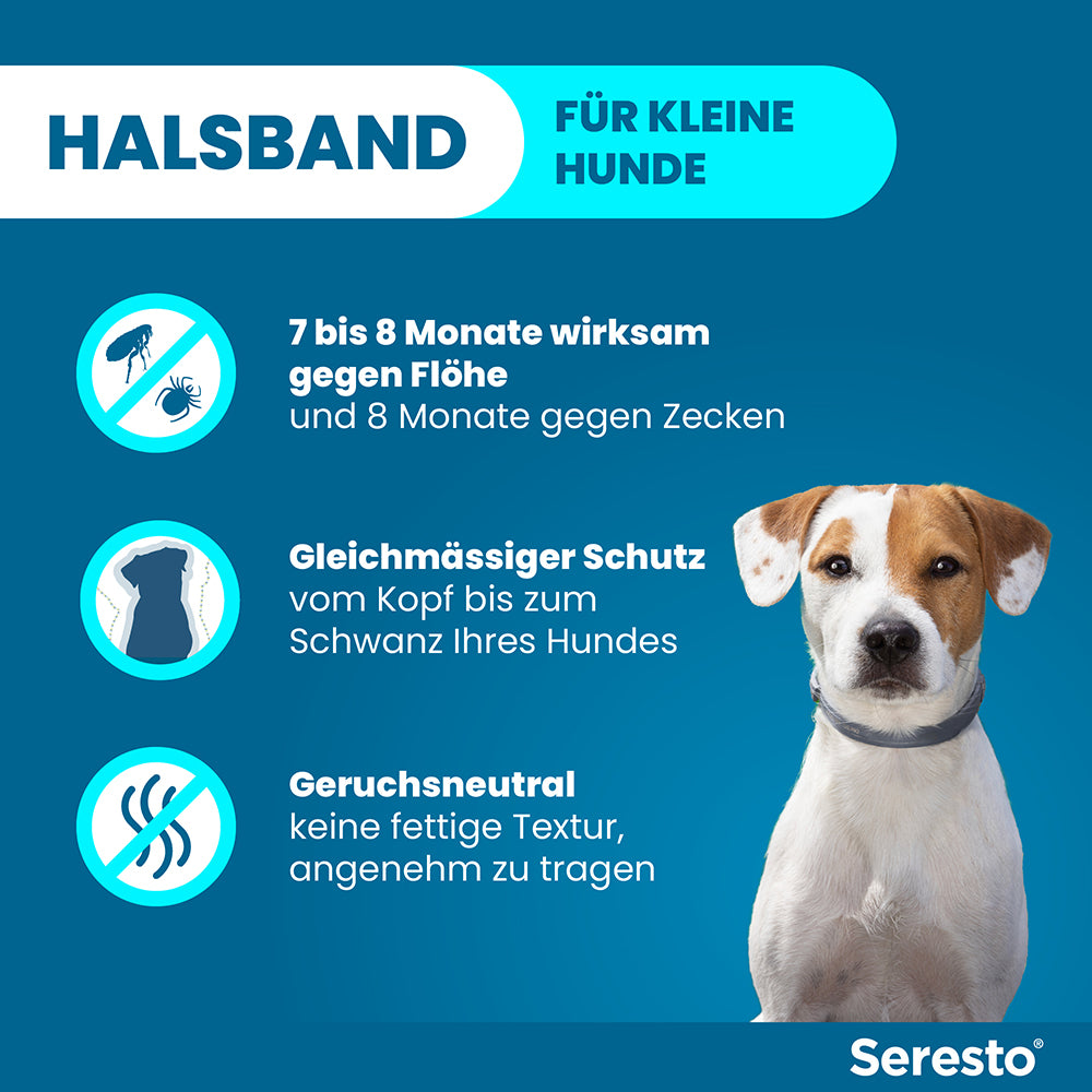 Seresto Halsband für kleine Hunde | bis 8 kg - 1 St.