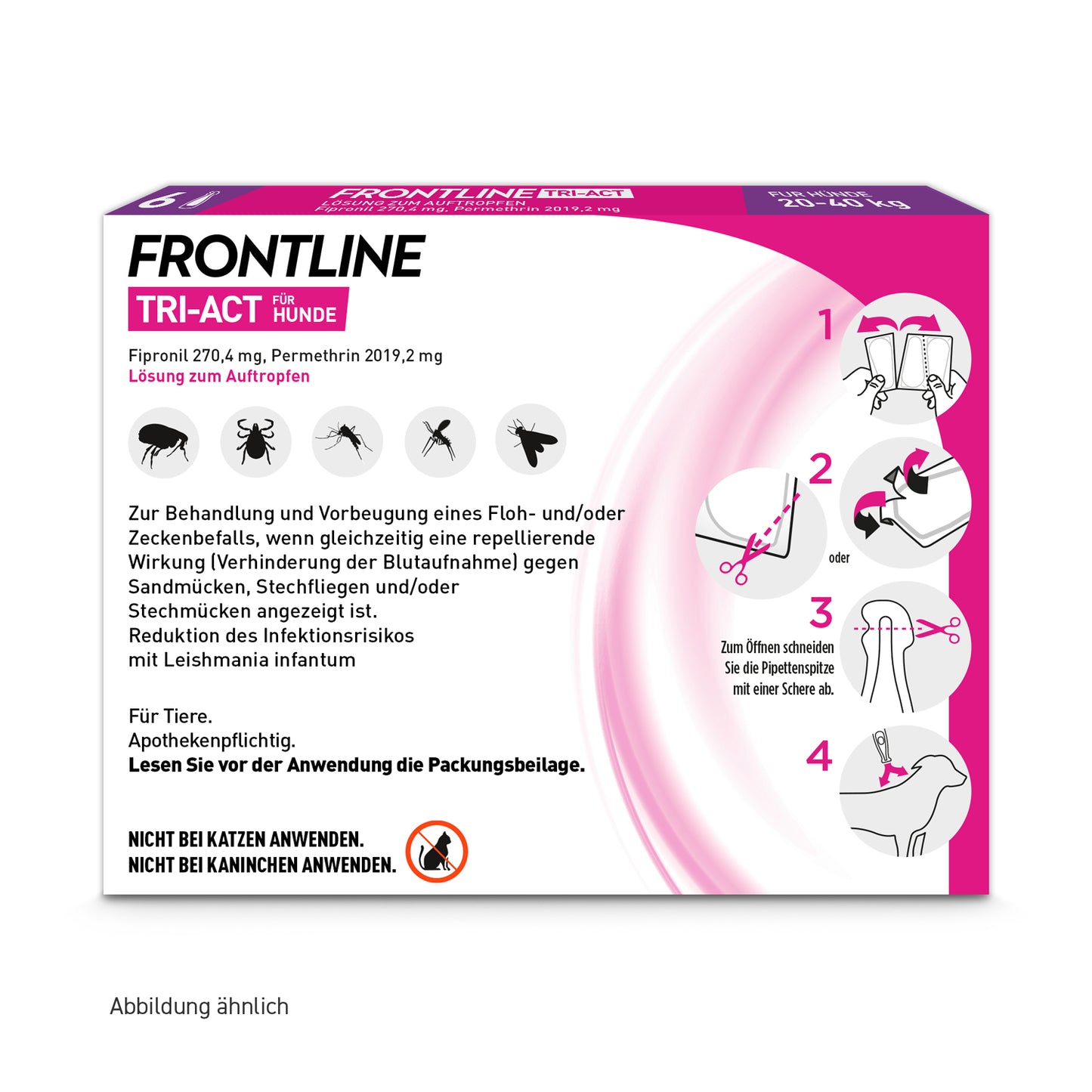FRONTLINE Tri-Act für Hunde L | von 20 bis 40 kg - 6 St.