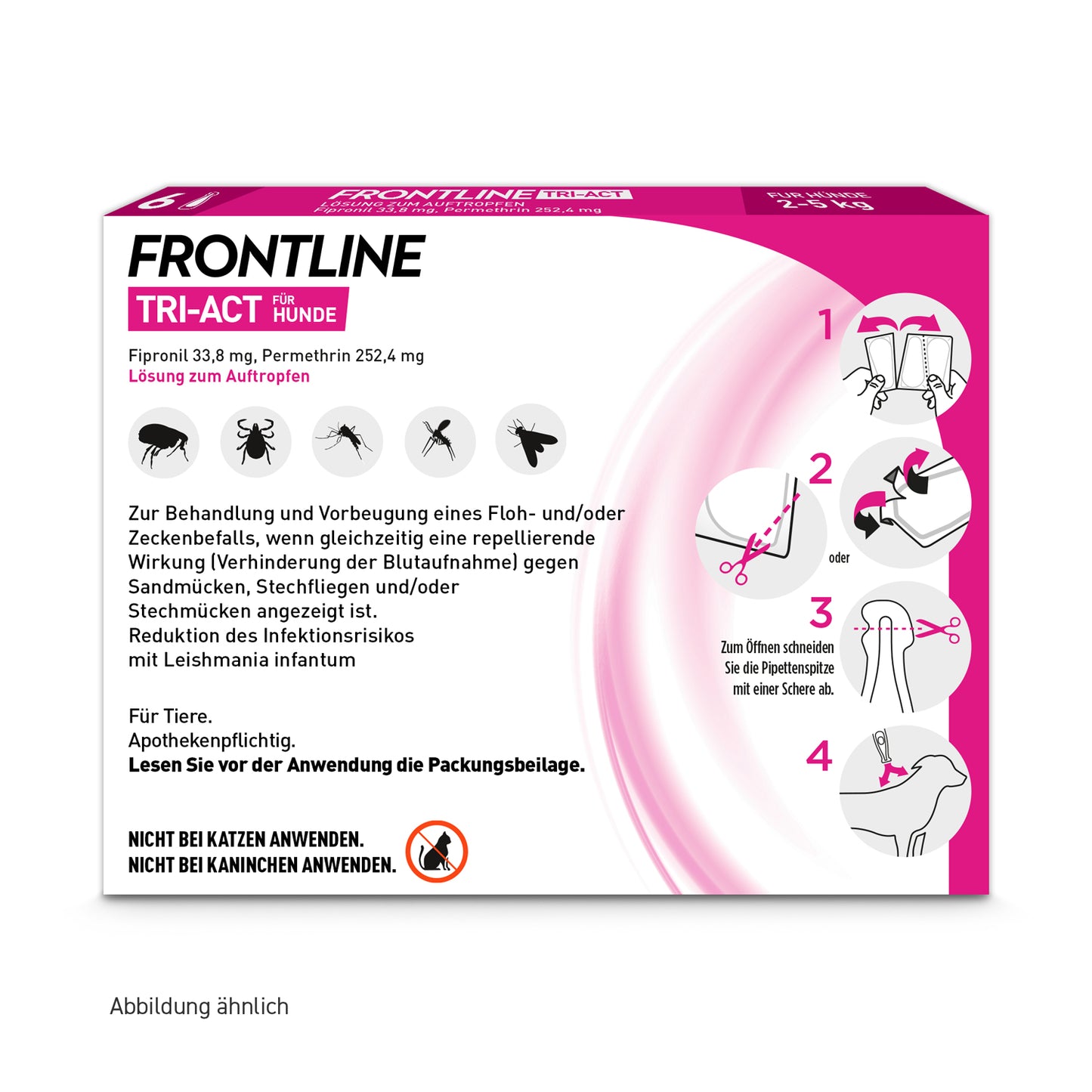 FRONTLINE Tri-Act für Hunde XS | von 2 bis 5 kg - 6 St.