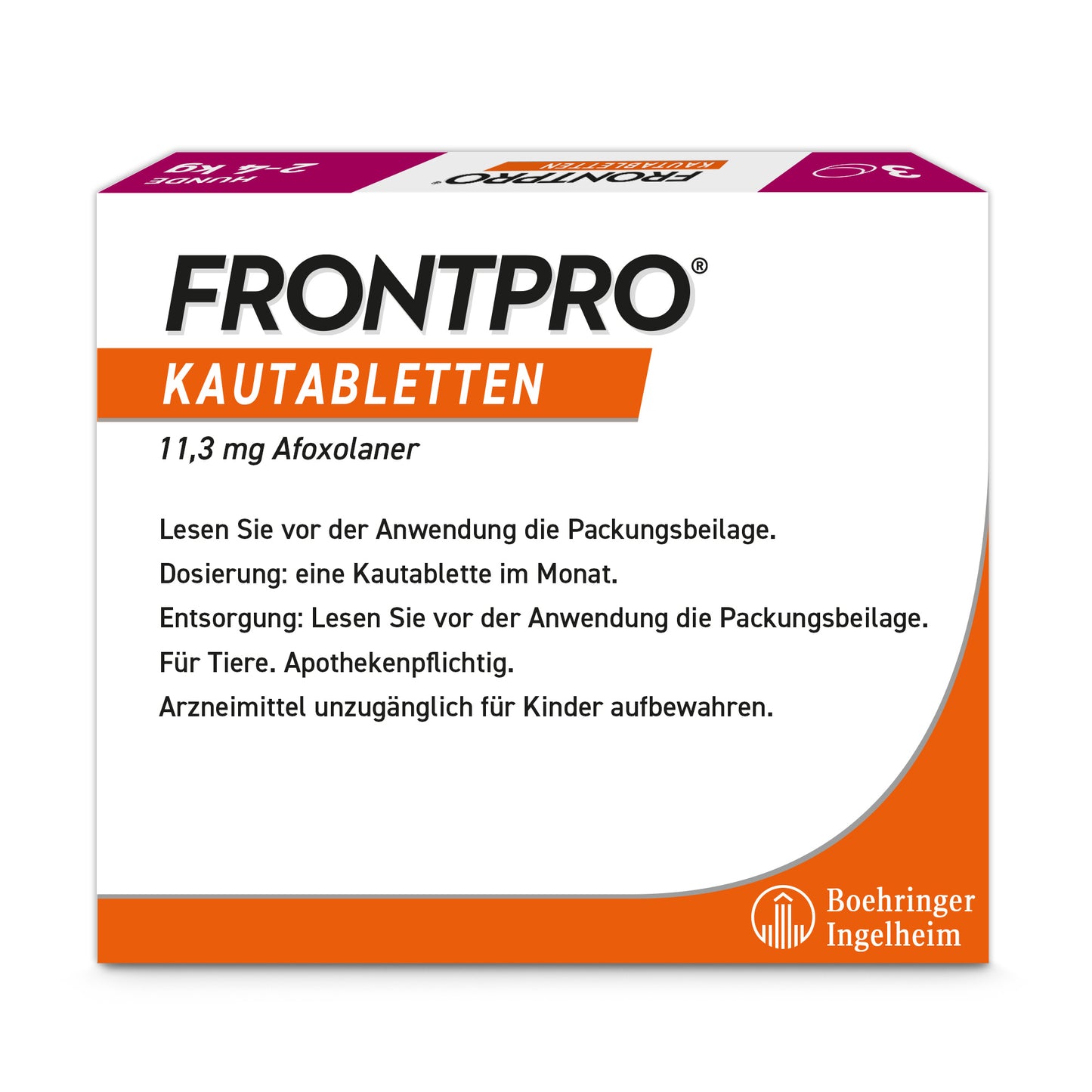 FRONTPRO Kautabletten für Hunde | von 2 bis 4 kg - 3 St.