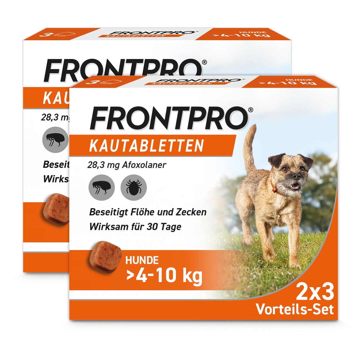 FRONTPRO Kautabletten für Hunde | von 4 bis 10 kg - 6 St.