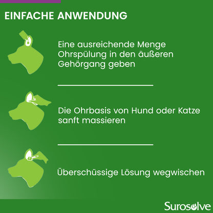 Surosolve Ohrreiniger für Hunde & Katzen I 125 ml