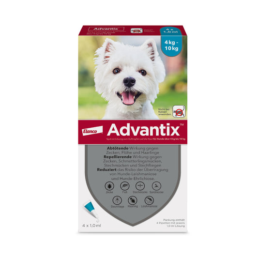 Advantix Spot-On für Hunde | von 4 bis 10 kg - 4 St.