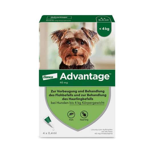 Advantage Spot-On für Hunde | bis 4 kg - 4 St.