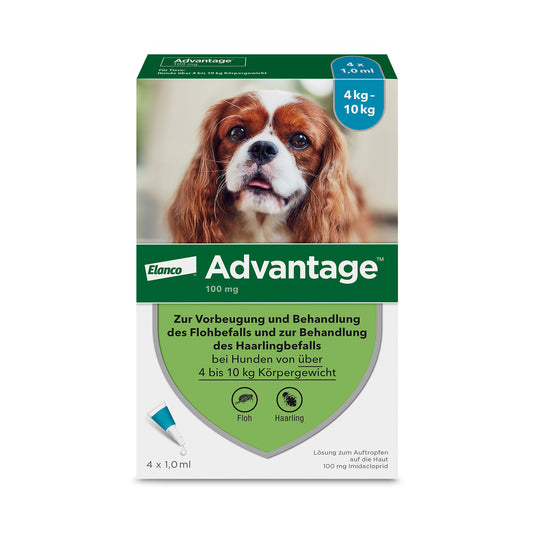 Advantage Spot-On für Hunde | von 4 bis 10 kg - 4 St.