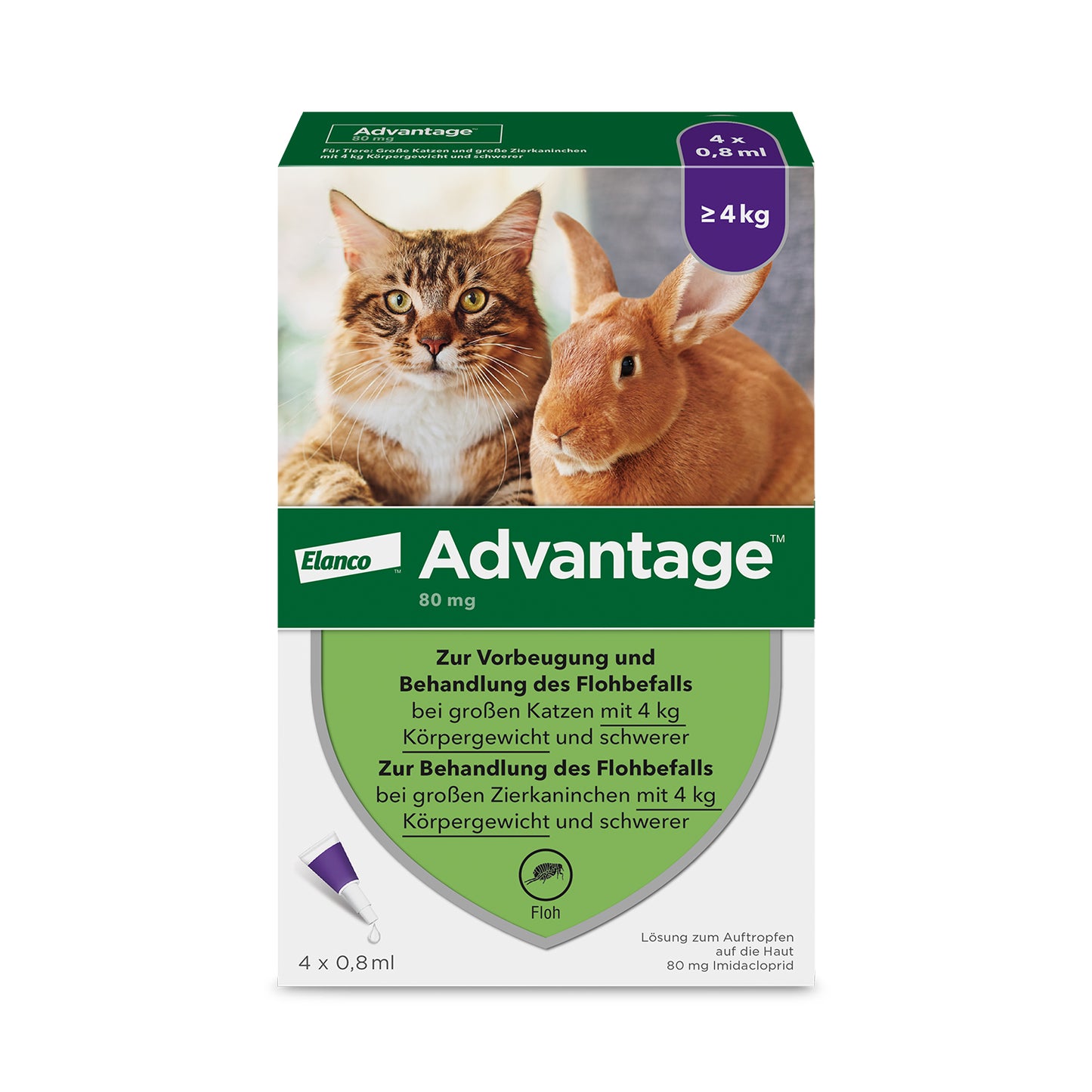 Advantage Spot-On für Katzen & Zierkaninchen | über 4 kg - 4 St.