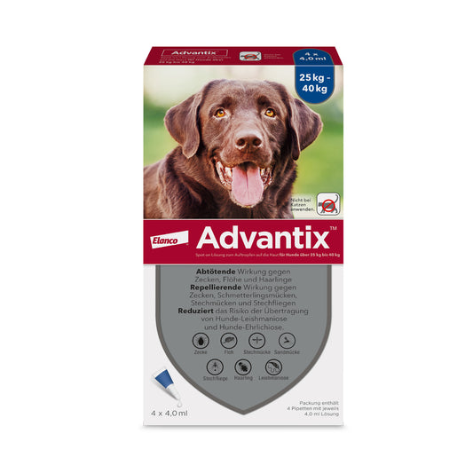 Advantix Spot-On für Hunde | von 25 bis 40 kg - 4 St.