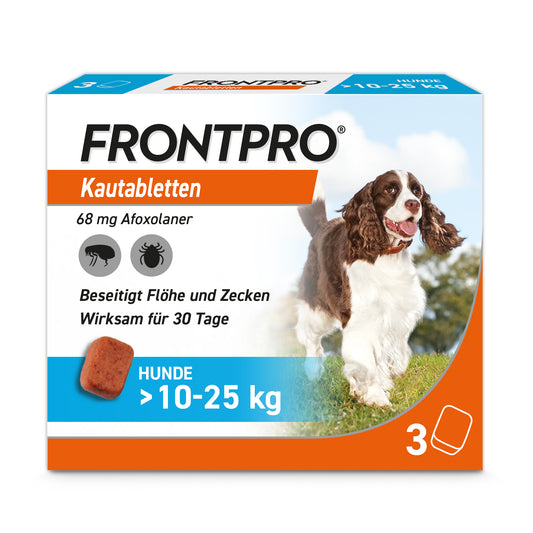 FRONTPRO Kautabletten für Hunde | von 10 bis 25 kg - 3 St.