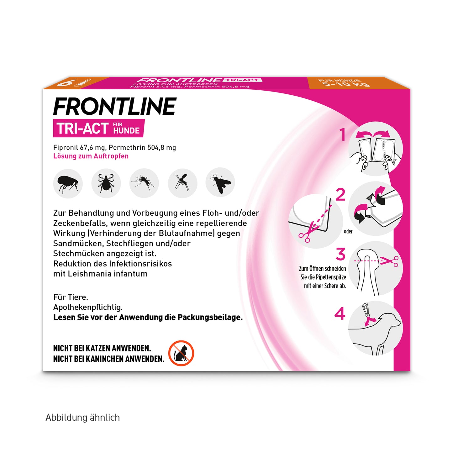 FRONTLINE Tri-Act für Hunde S | von 5 bis 10 kg - 6 St.