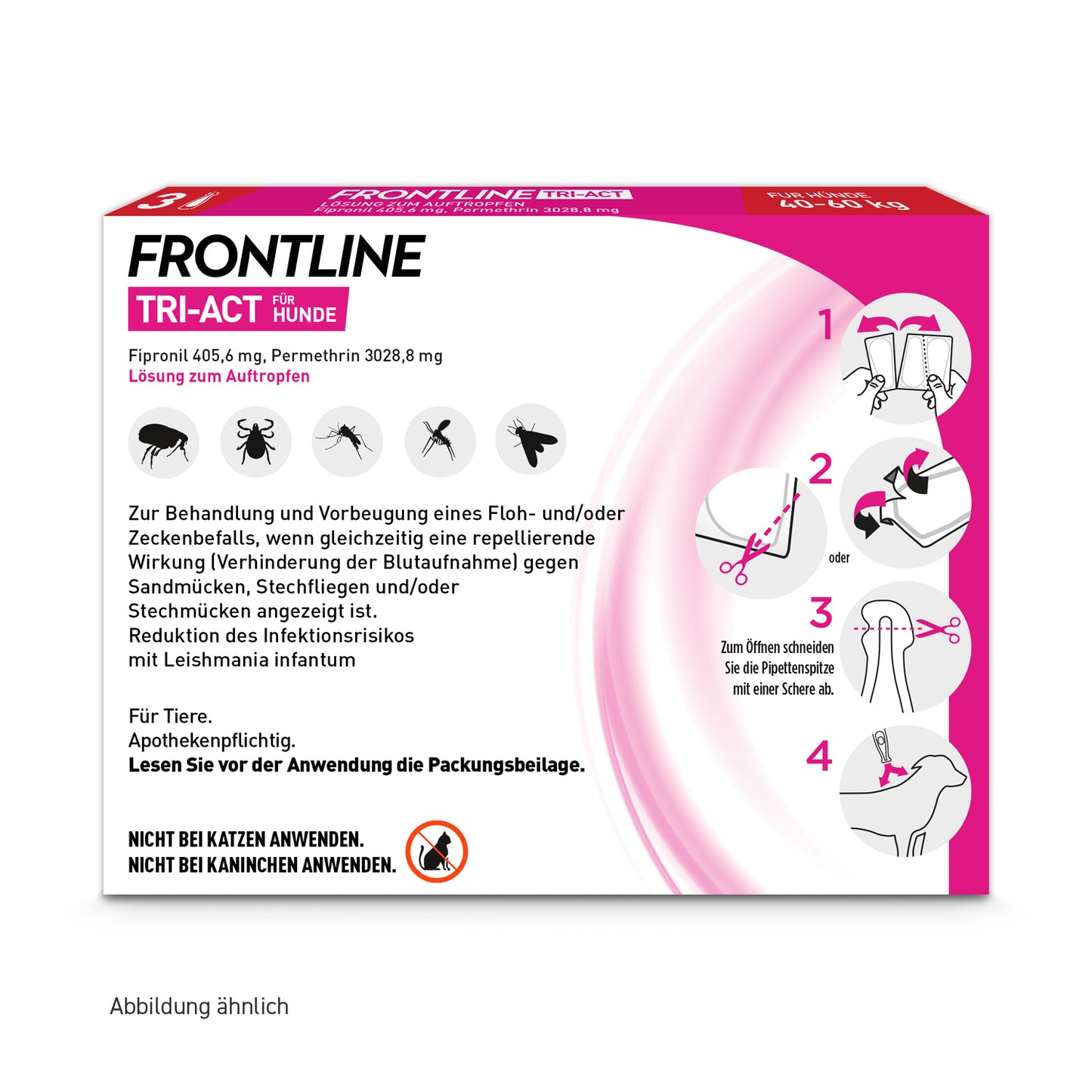 FRONTLINE Tri-Act für Hunde XL | von 40 bis 60 kg - 3 St.