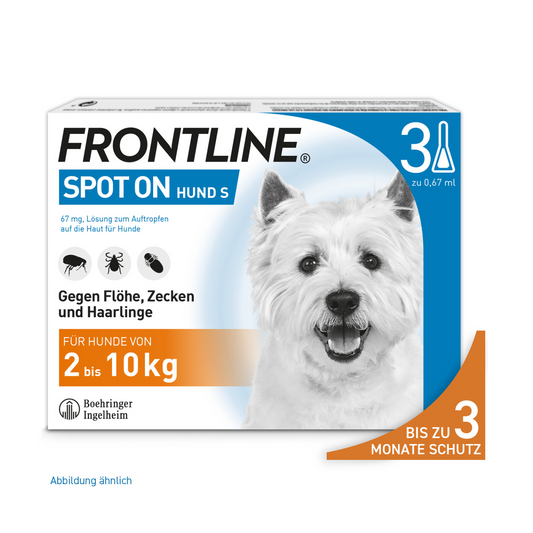 FRONTLINE Spot-On für Hunde S | von 2 bis 10 kg - 3 St.