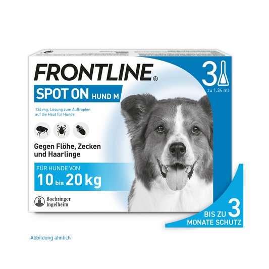 FRONTLINE Spot-On für Hunde M | von 10 bis 20 kg - 3 St.