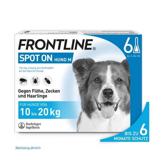 FRONTLINE Spot-On für Hunde M | von 10 bis 20 kg - 6 St.