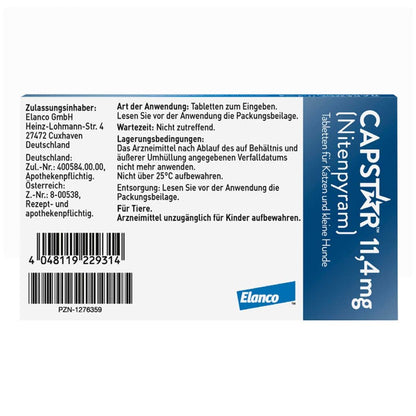 Capstar Tabletten für Katzen & kleine Hunde I 6 St.