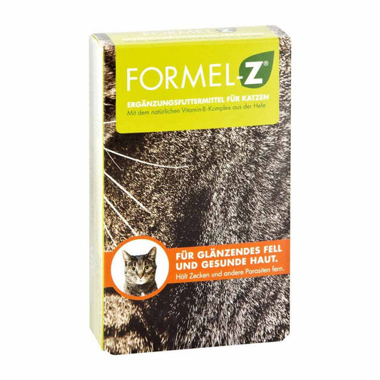 Packung Formel-Z Ergänzungsfuttermittel für Katzen mit Vitamin-B-Komplex, für glänzendes Fell und gesunde Haut, hält Zecken fern
